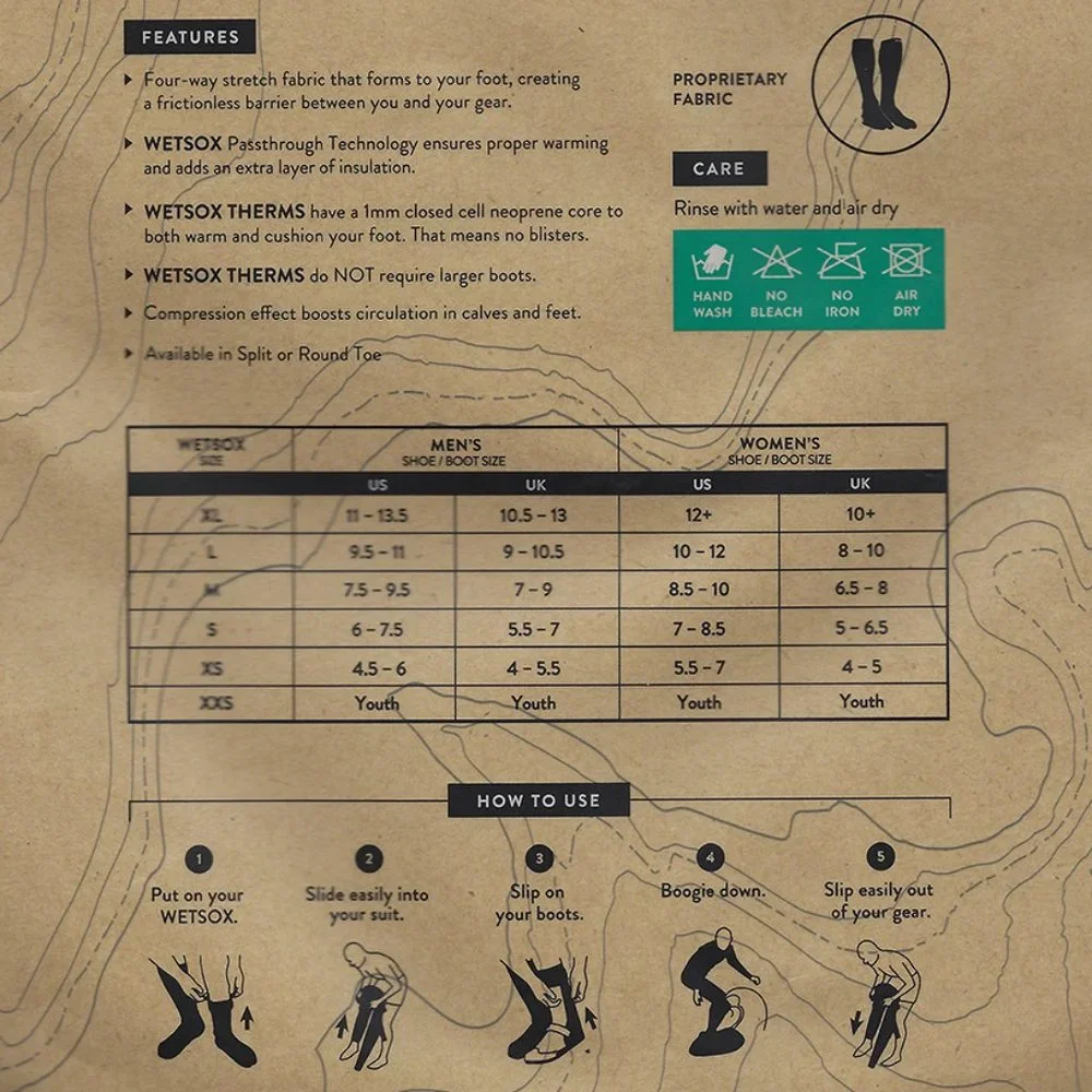 Neoprene Thermal XXS Youth XS Mens 4.5-6 Wetsuit Wader Frictionless Sock Fishing - Picture 5 of 5